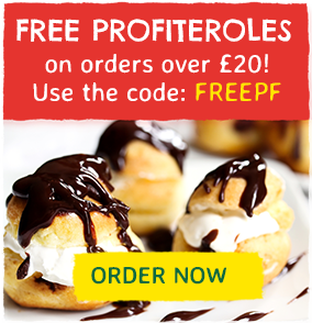 Free profiteroles, use code: FREEPF